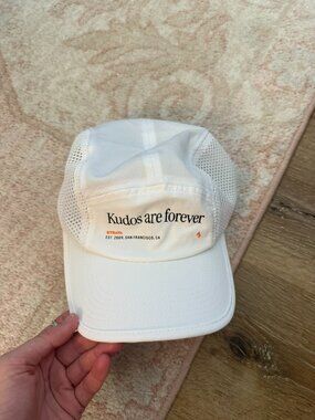 white kudos are forever hat